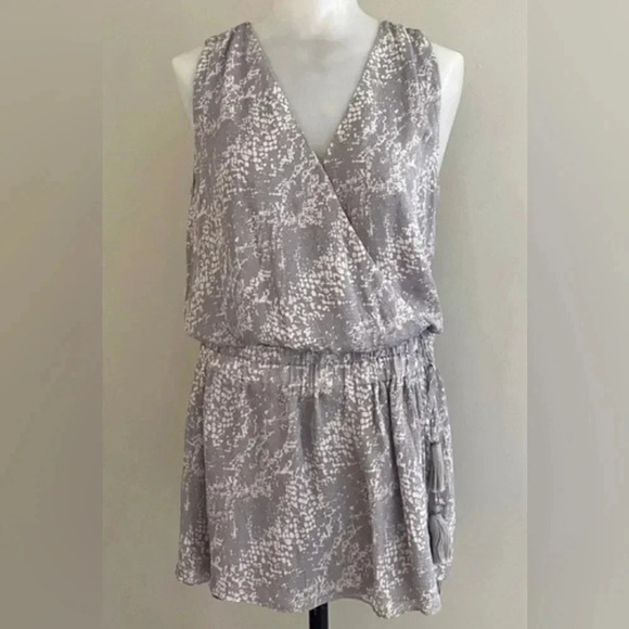 Ramy Brook Snake Print Wrap Drawstring Waist Band Sleeveless Mini Dress - Picture 1 of 11